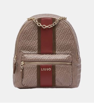 Sac à dos avec logo monogramme - Liu Jo - Moka