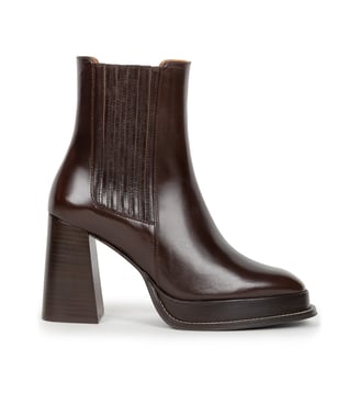 Bottines à Talons Deva Cuir - Bobbies - Marron