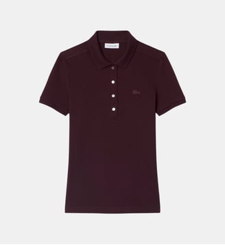 Polo L.12.D slim fit en mini piqué stretch - Lacoste - Marron oxalis