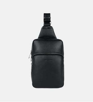 Sac body Milano Gentlemen en cuir - Lancaster - Noir