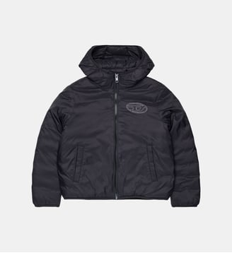 Veste matelassée avec logo imprimé - Diesel Kids - Noir