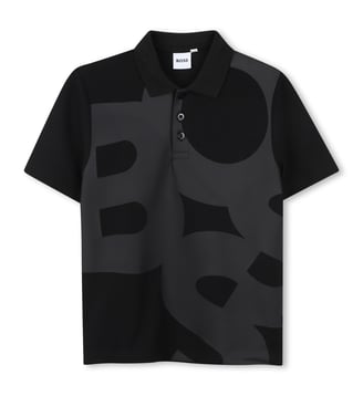Polo en coton - BOSS Kidswear - Black