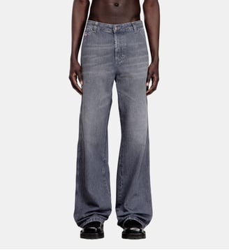 Relaxed Jeans Regular Waist D-Livery - Diesel - Gris