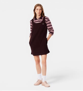 Robe sans manches velours côtelé - Lacoste - Marron