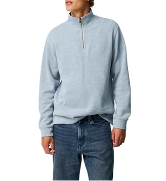 Sweatshirt droit en coton à col zip Alton Ave Rodd & Gunn