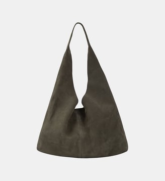Sac à main cuir velours HOBO - Ikks - Vert kaki