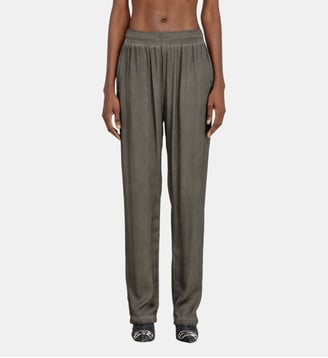 Pantalon fluide en satin teint au pigment - Diesel - Gris foncé