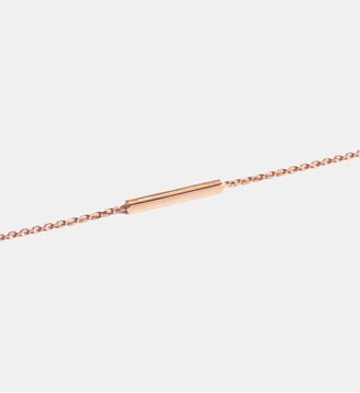 Bracelet Anagramme double jonc sur chaine. - JEM - Rose