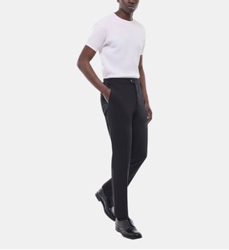 Chino ajusté en toile de coton - Fursac - Noir