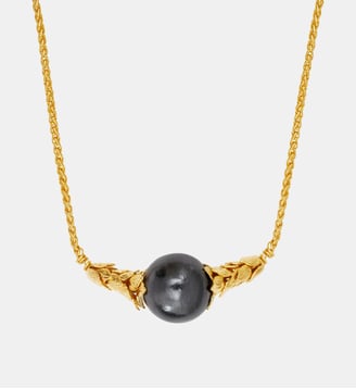 Collier   doré à l'or fin - Lucy - Satellite - Noir