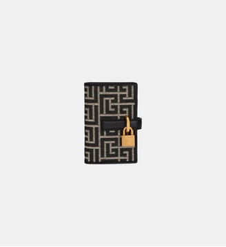 Porte-cartes Pulse Holder en jacquard monogramme - Balmain - Noir