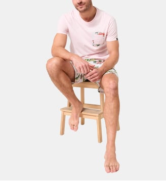 Pyjashort en jersey de coton léger - Van Life - Arthur - Multicolore