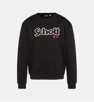 Sweatshirt col rond - Schott - Noir