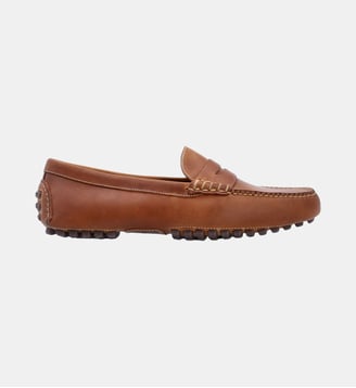 Mocassin driver hampton - cuir lisse - Fairmount - Marron clair