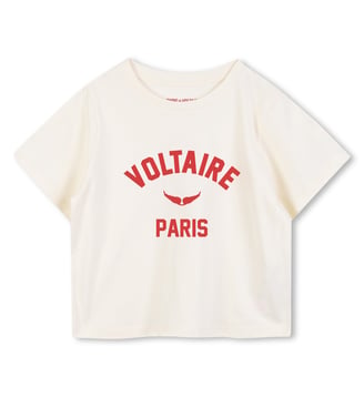 T-shirt coupe droite - Zadig&Voltaire Kids - Crème