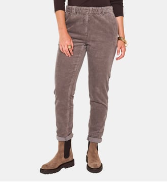 Pantalon Chino En Velours Côtelé Sabil - Maison 123 - Taupe clair