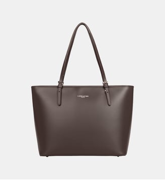 Grand sac cabas épaule Smooth en cuir - Lancaster - Marron