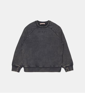 Sweat-shirt col rond avec logo - Marni - Gris foncé