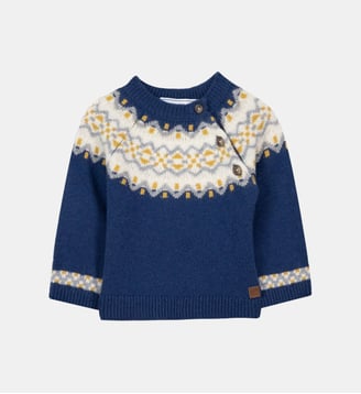 Pull -   laine jacquard - Tartine Et Chocolat - Marine