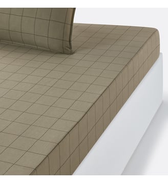 Drap-housse coton lavé bonnet 25 cm La Redoute Interieurs
