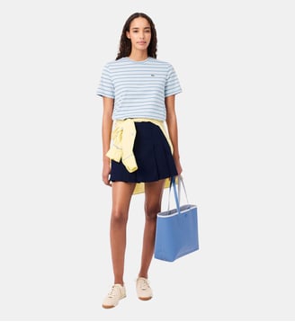 T-shirt jersey rayé - Lacoste - Bleu clair, bleu et jaune