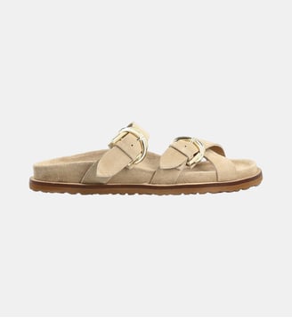 Sandale velasquez - cuir velours - Charles Kammer - Camel