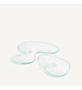 Lot de 2 bougeoirs en verre - AM.PM - Transparent