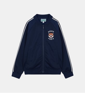 Sweat à capuche zippée - Kenzo Kids - Medieval blue