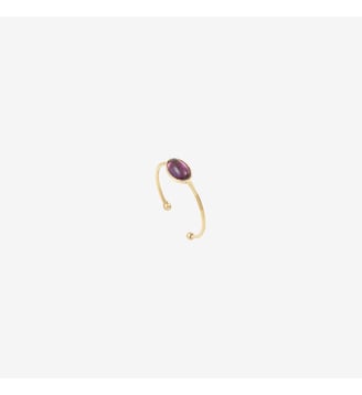 Bague plaquée or - CAB OVALE - Caroline Najman - Améthyste violet