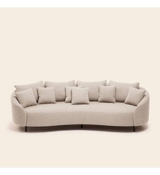 Canapé 3 Places  Revêtement en tissu texturé - Madura - Beige