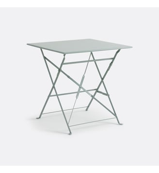 Table pliante carrée en métal fer - La Redoute Interieurs - Vert de gris