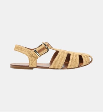 Sandales multibrides effet raphia - Maje - Beige