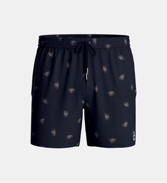 Short de bain motif Pissenlits à suspensoir - Impetus - Bleu nuit