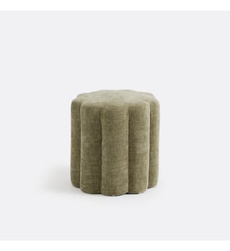 Pouf tissu texturé - La Redoute Interieurs - Kaki