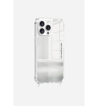 Coque de téléphone miroir anti-choc avec anneaux pour iPhone 14 Pro Max - La Coque Française - Argent