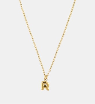 Collier à pendentif lettre R acier inoxydable - Balaboosté - Doré