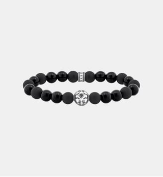 Bracelet de Beads en obsidienne - Thomas Sabo - Argenté
