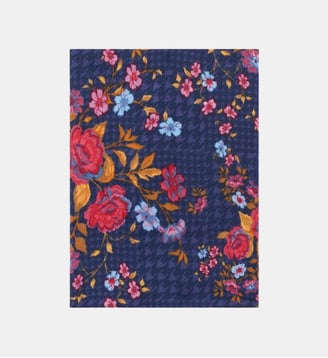 Écharpe isseria - Motif floral - Caroll - Bleu marine