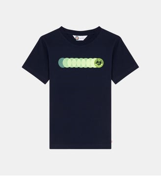 T-shirt Balle Jaune - Roland-Garros - Bleu marine