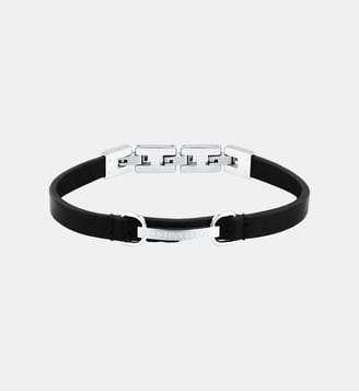 Bracelet T-LEATHER - Trussardi - Black stainless steel