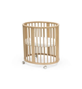 Berceau Sleepi Mini Naturel avec matelas respirant - Stokke - Marron