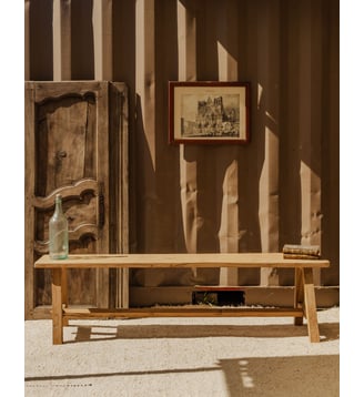 Banc en chêne Antoine N°485- Produit chiné - Debongout - Bois clair