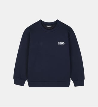 Sweat col rond siglé - DKNY - Bleu mistral