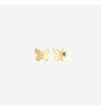 Boucles d'oreilles dorées petit modèle - BUTTERFLY - Caroline Najman - Doré