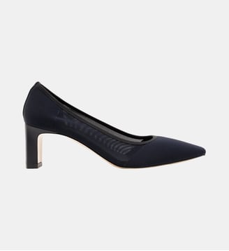 Bottines en résille stretch et cuir d' LUNA - Parallèle - Marine