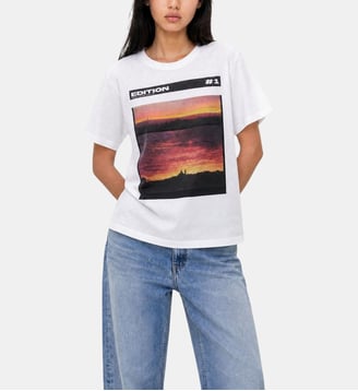 T-shirt avec sérigraphie - The Kooples - Blanc