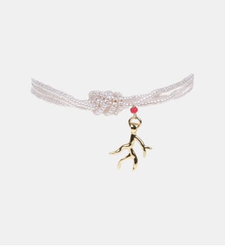 Bracelet réglable perles avec pendentif MISIMA - Hipanema - Blanc