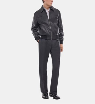 Blouson en cuir d'agneau - Fursac - Noir