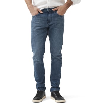 Jean slim en denim italien Oaro - Rodd & Gunn - Bright blue