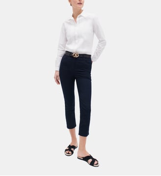 Pantacourt mason - Motif uni - Coupe slim - Caroll - Bleu marine